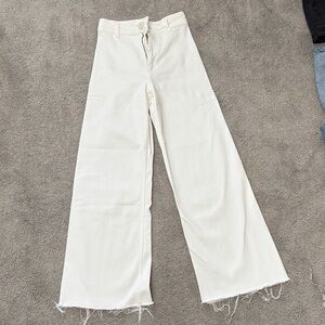 Zara Cream Wide-Leg Pants